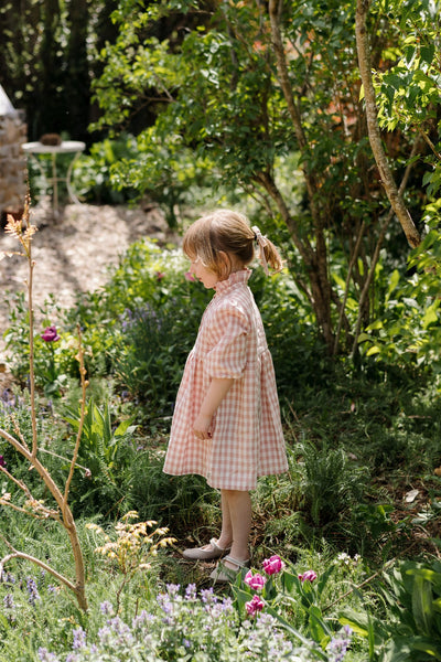 The Ettie Dress - Pink and Vanilla Gingham check